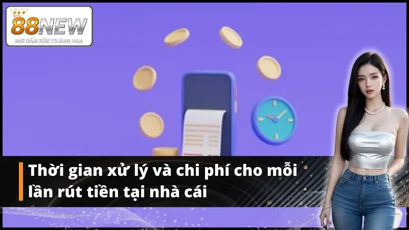 Thời gian và chi phí cho một giao dịch rút tiền New88